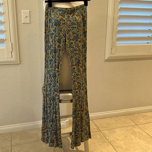 Novella Royale blue and mustard bell bottoms